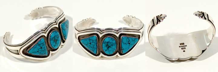 Walt Doran turquoise and silver bracelet