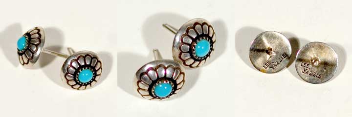 Lee Yazzie turquoise earrings