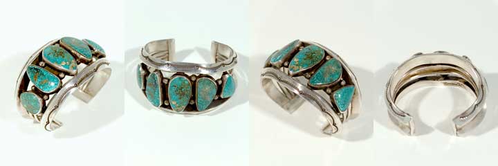 Mark Chee silver Pilot Mountain turquoise bracelet