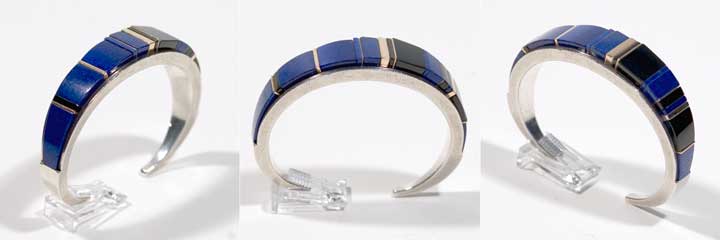 Luis Mojica inlay silver bracelet