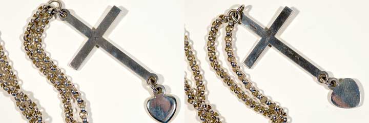 Luis Mojica silver cross necklace