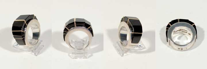 Luis Mojica inlay silver ring