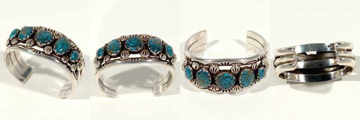 Richard H. Yazzie Lone Mountain turquoise bracelet