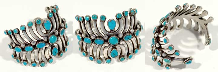 Bisbee turquoise row bracelet