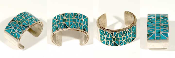 Zuni turquoise inlay bracelet